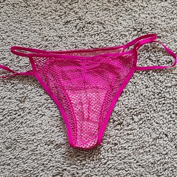 NWOT Victoria's Secret Pink Lace Netting Itsy Mini - Picture 3 of 11